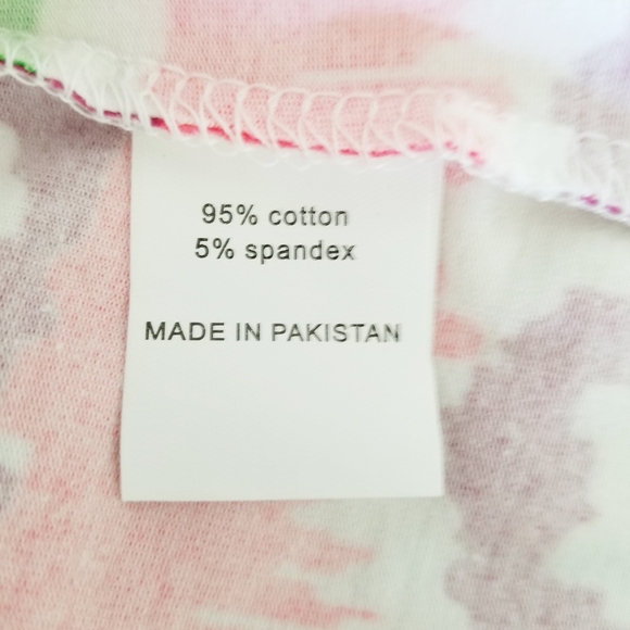 Barbara Gerwit Colorful Engineered Cotton Knit 3/4 Slit Neck Dress Small NWT - Picture 10 of 10